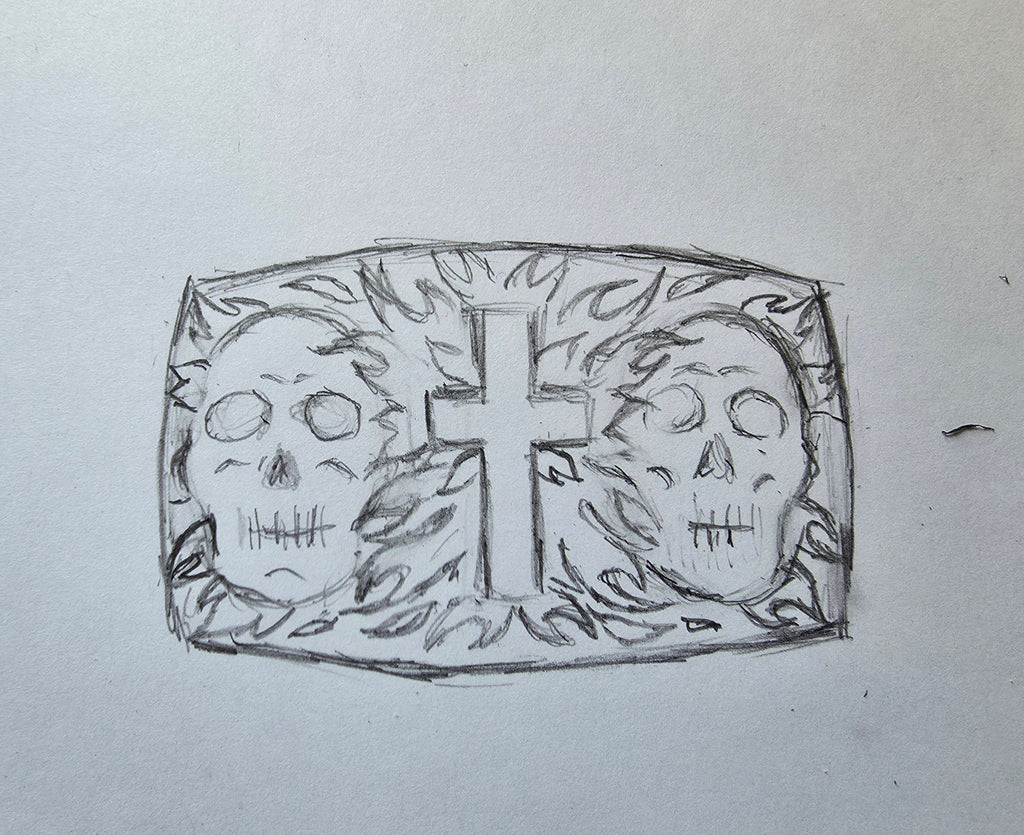 Custom silver and Lab diamond belt buckle