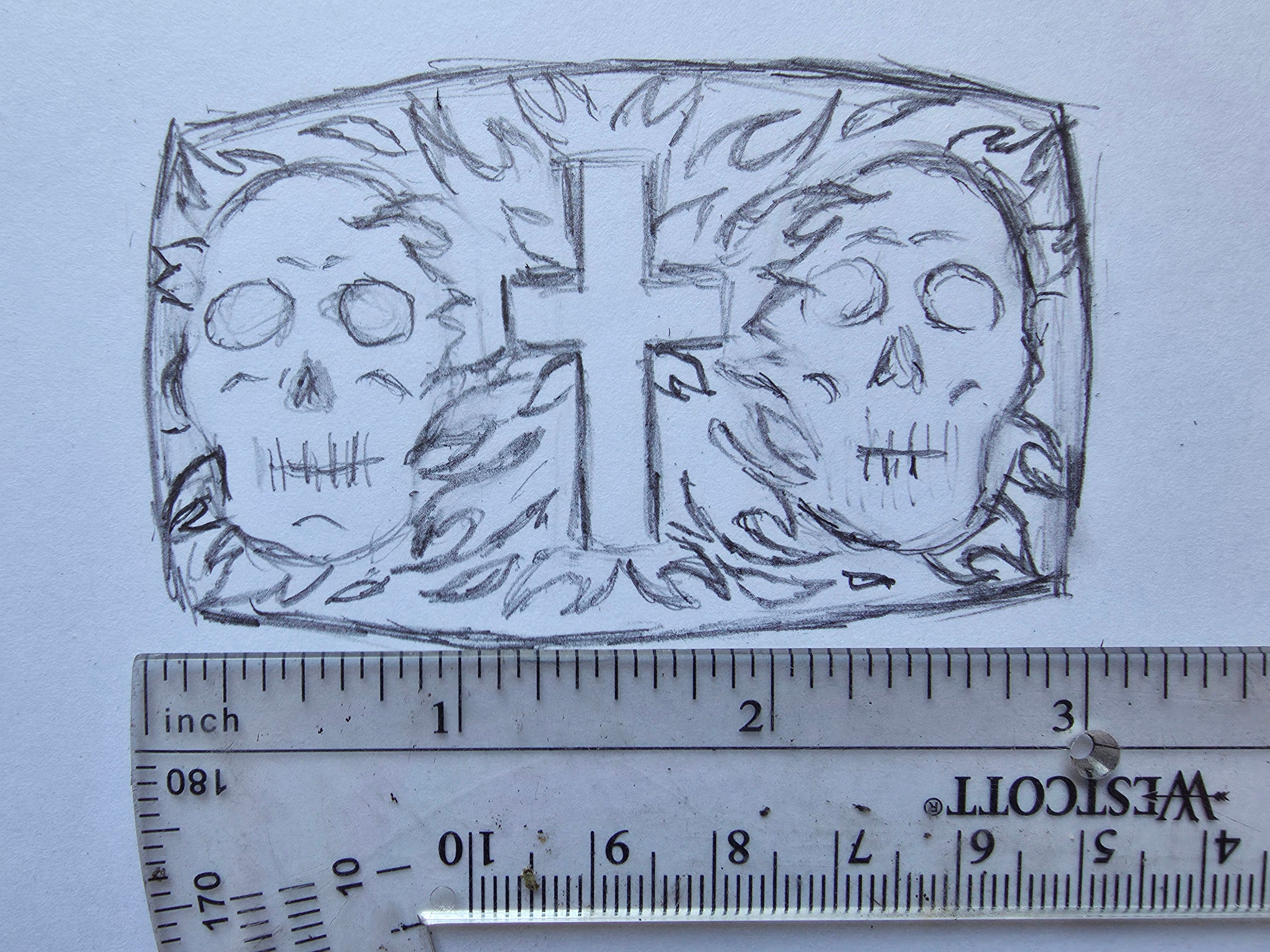 Custom silver and Lab diamond belt buckle