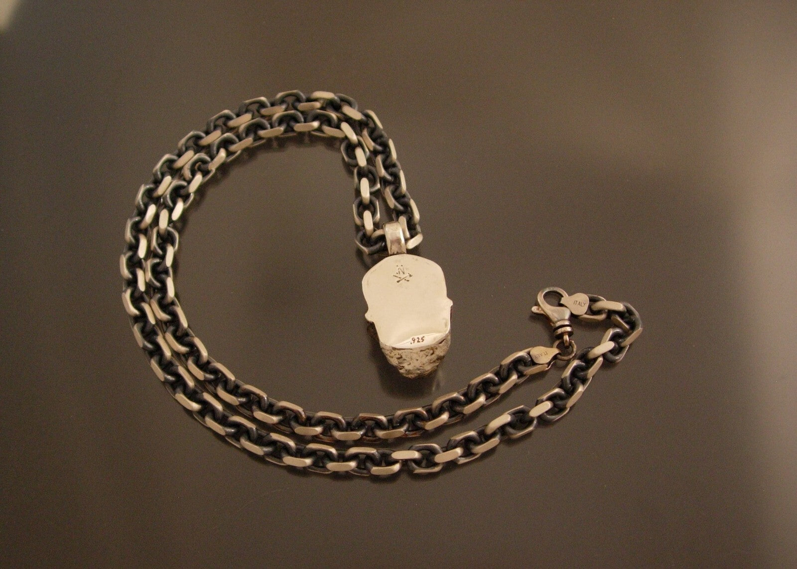 925 silver skull pendant