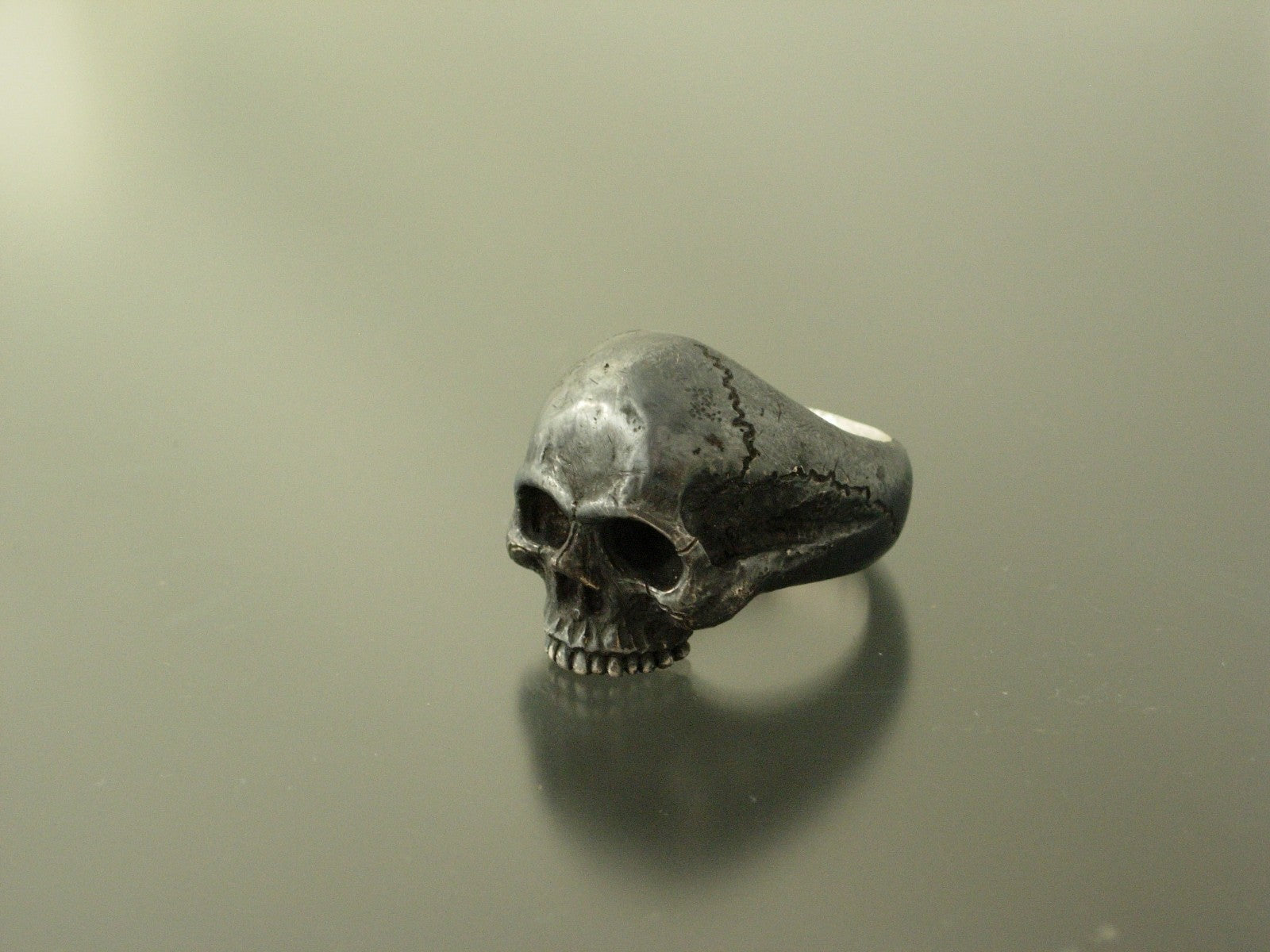 MENS STERLING SILVER SKULL RING! 925 HEAVY  masonic handmade jewelry.925