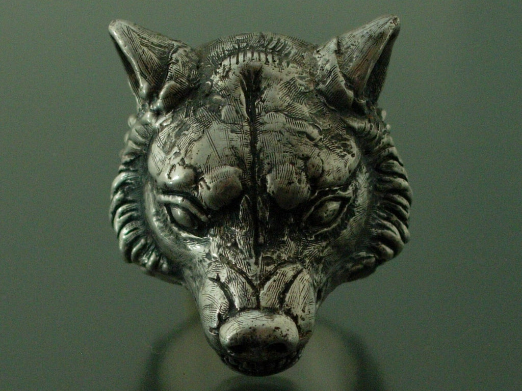 GIANT WOLF RING DIRE WOLF RING 925 70+ GRAMS