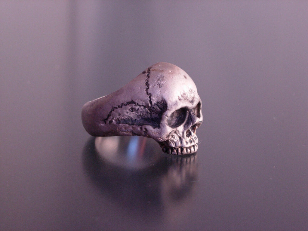  MENS STERLING SILVER SKULL RING! 925 HEAVY RING masonic handmade jewelry