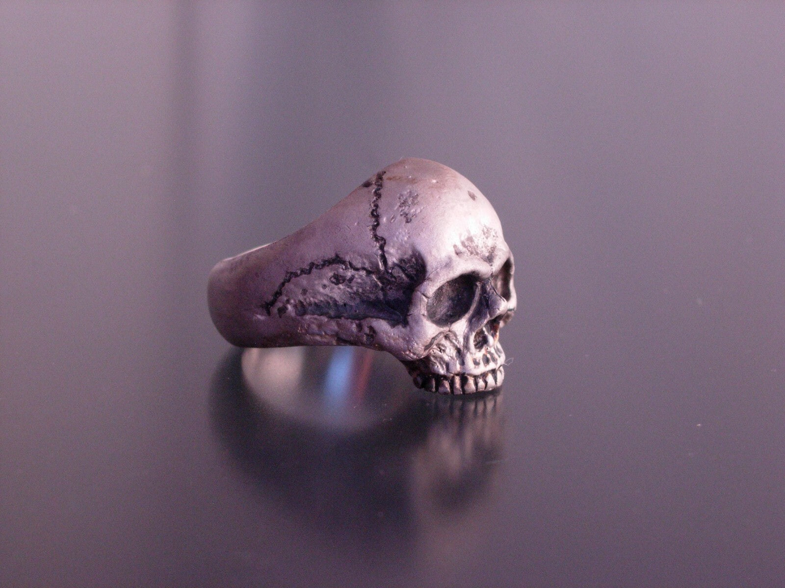  MENS STERLING SILVER SKULL RING! 925 HEAVY RING masonic handmade jewelry