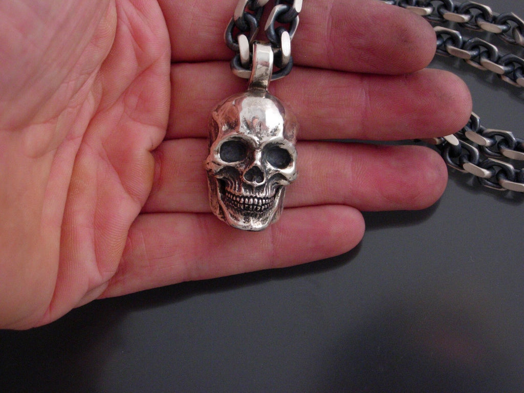 925 silver skull pendant