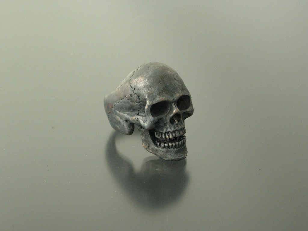 Sterling silver skull ring masonic jewelry 925 handmade USA handmade rings