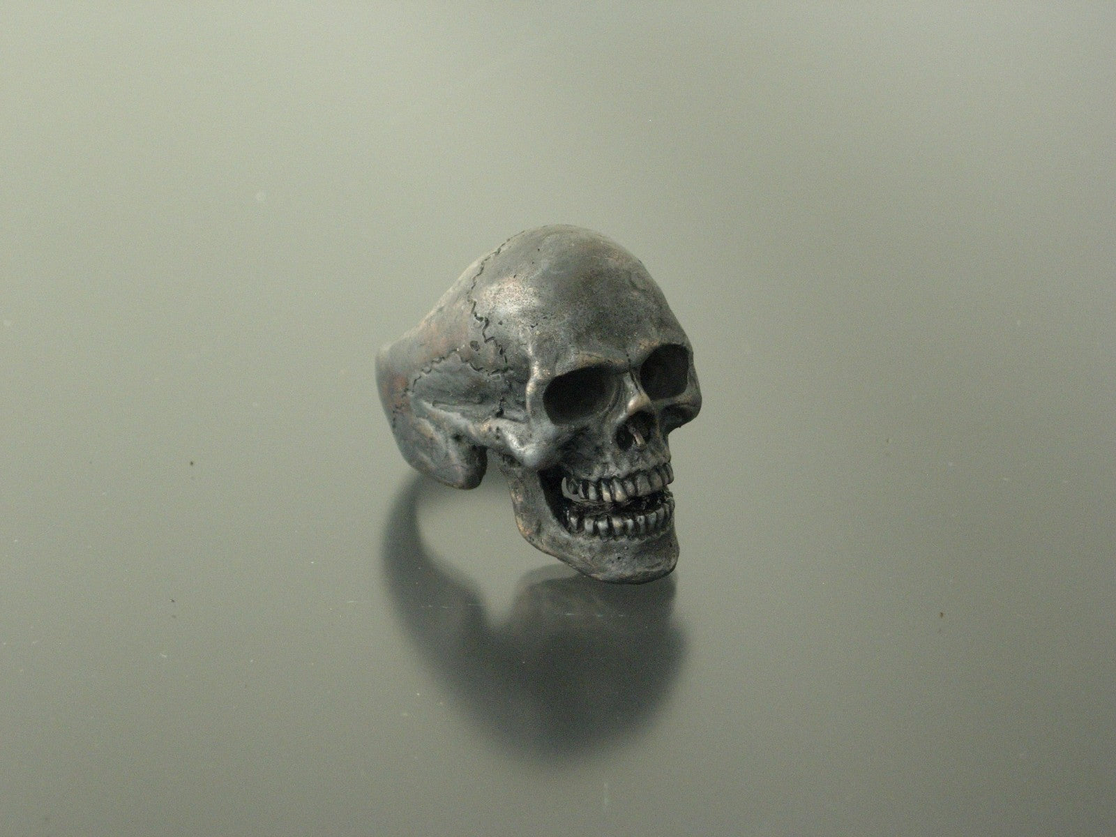 Sterling silver skull ring masonic jewelry 925 handmade USA handmade rings