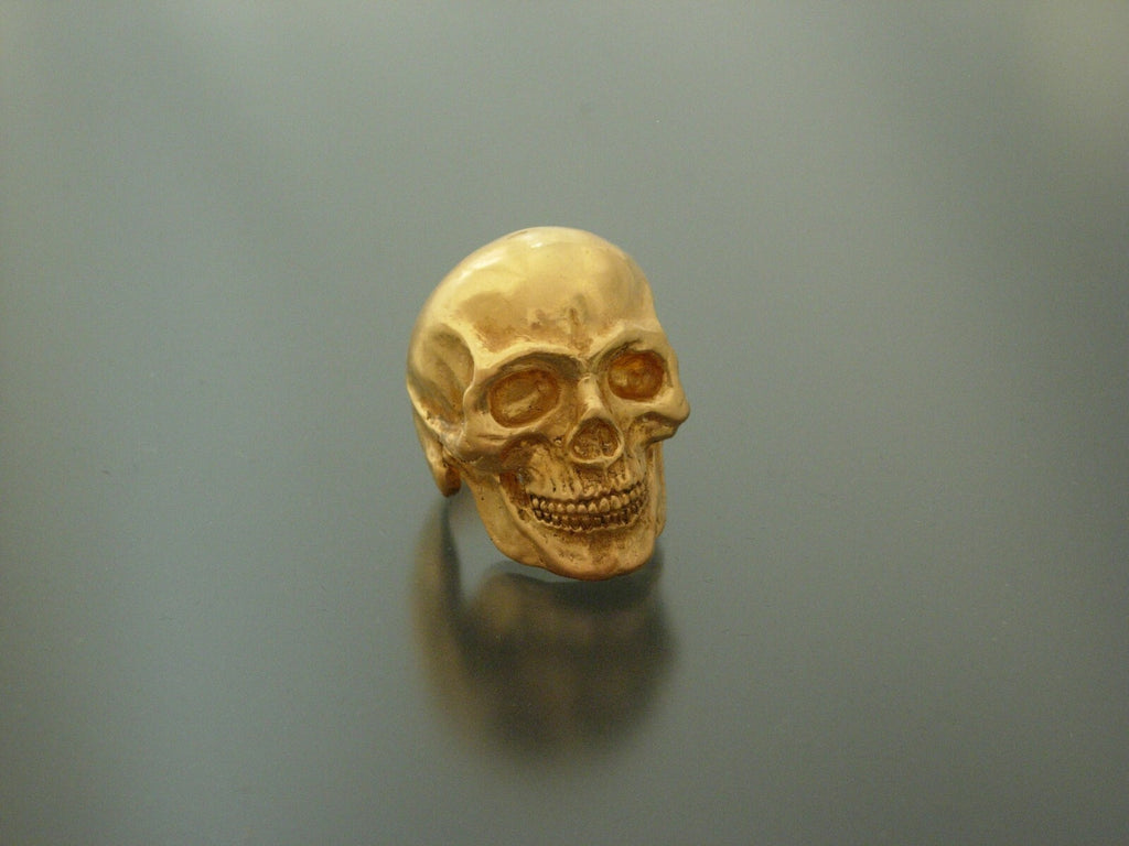 MENS SKULL RING Bronze Skull ring biker masonic  skull ring handmade masonic 