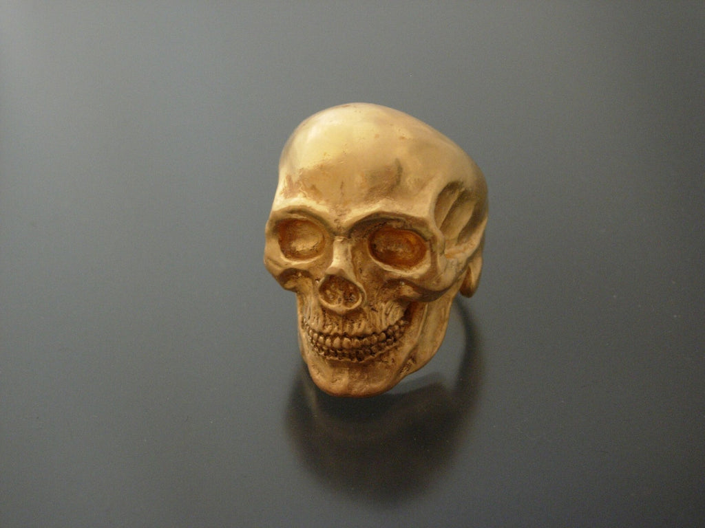 MENS SKULL RING Bronze Skull ring biker masonic  skull ring handmade masonic 