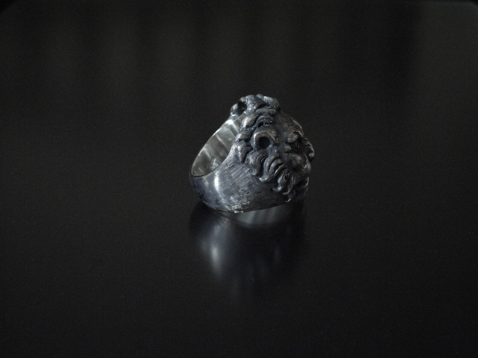 ENGRAVED LION RING SALE STERLING SILVER LION RING  CUSTOM LTD