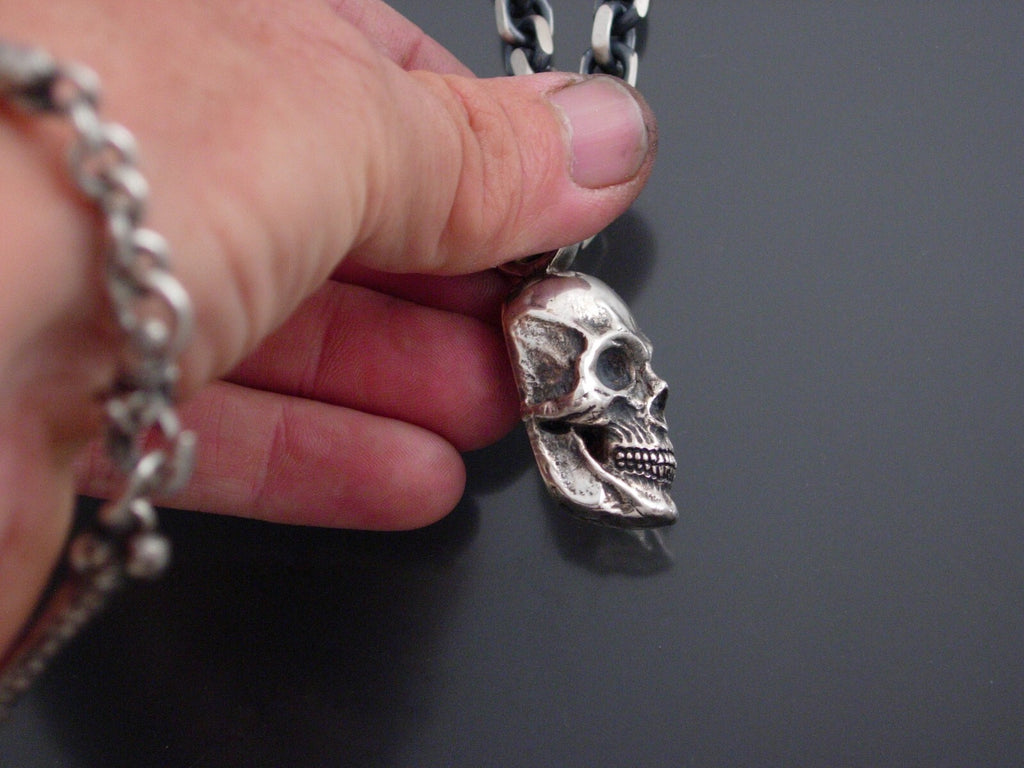 925 silver skull pendant