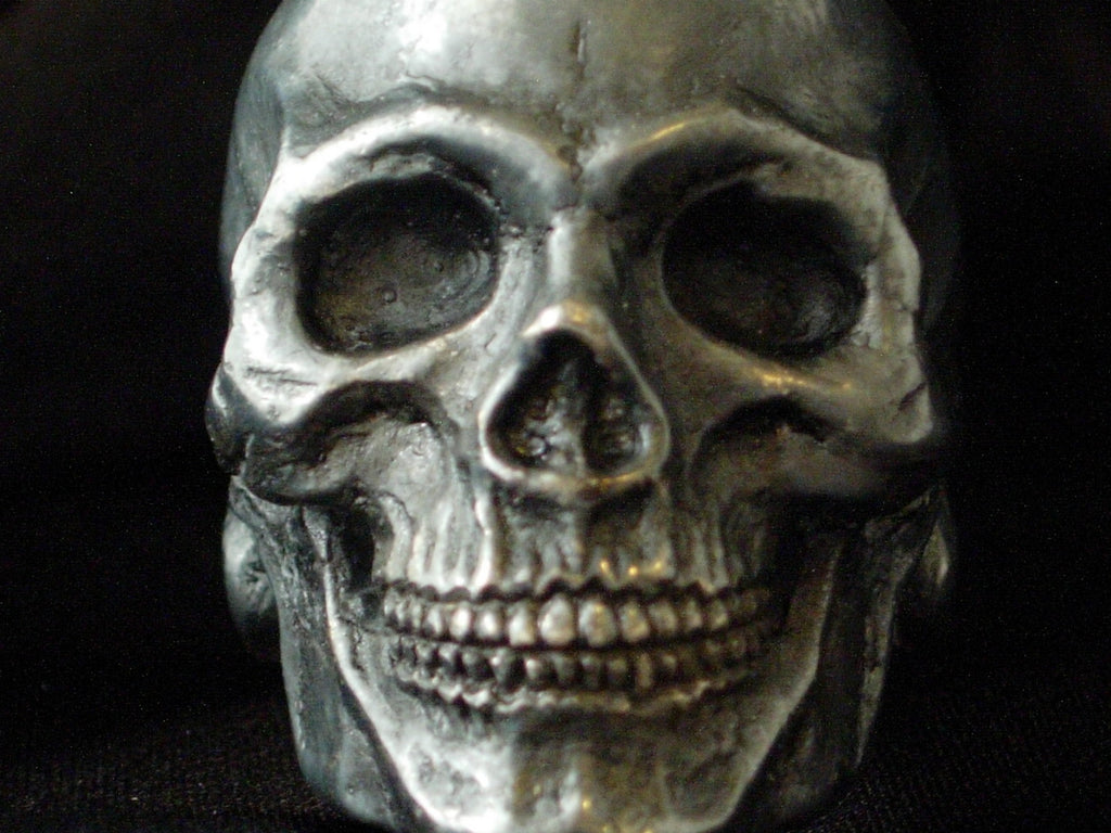 Extra Large GOLIATH sterling silver skull ring masonic biker handmade  925