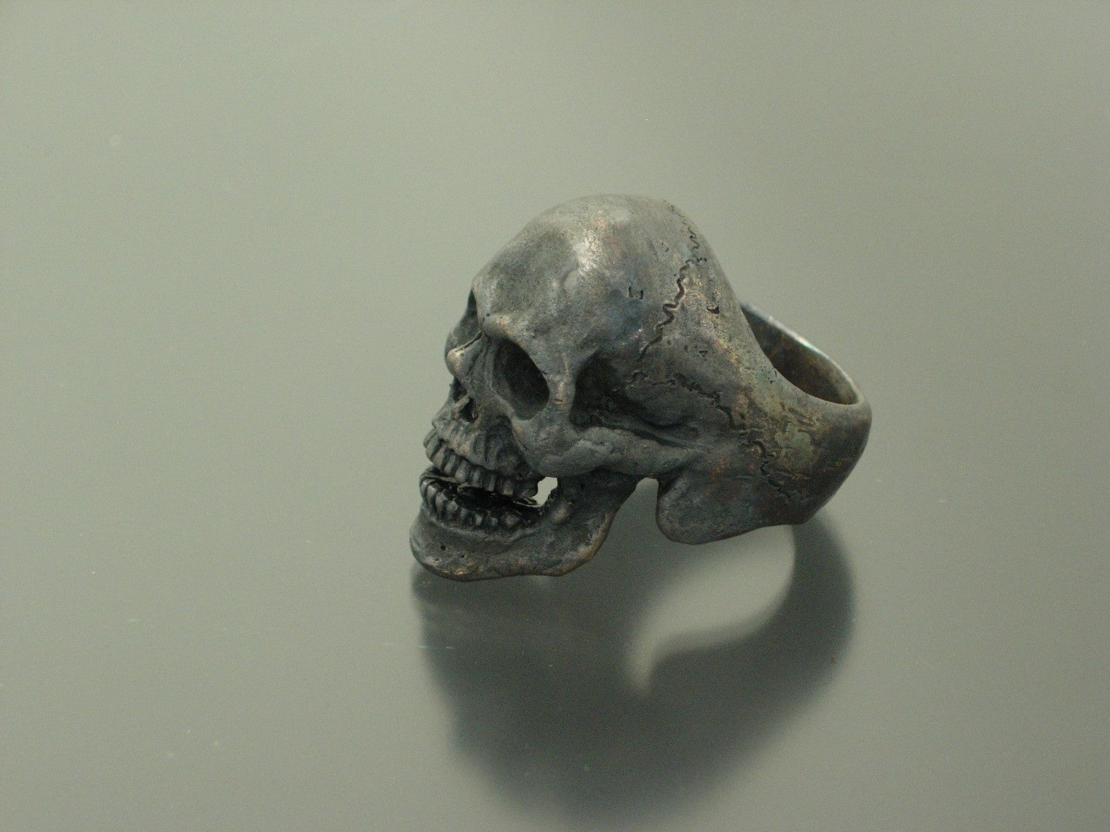 Sterling silver skull ring masonic jewelry 925 handmade USA handmade rings