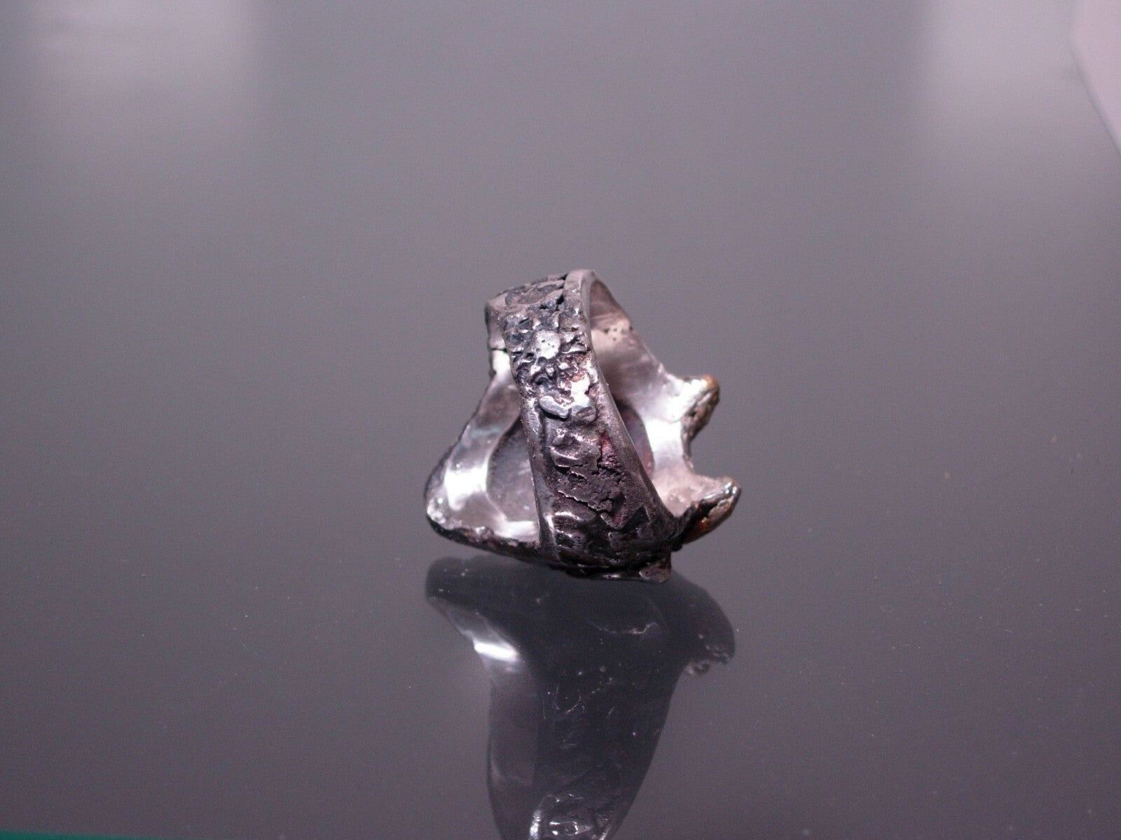  Sterling silver Pan ring devil ring 925 24k Gold Handmade LTD  Gold .999