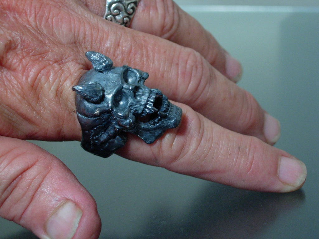 VAMPIRE RING SKULL RING 925.