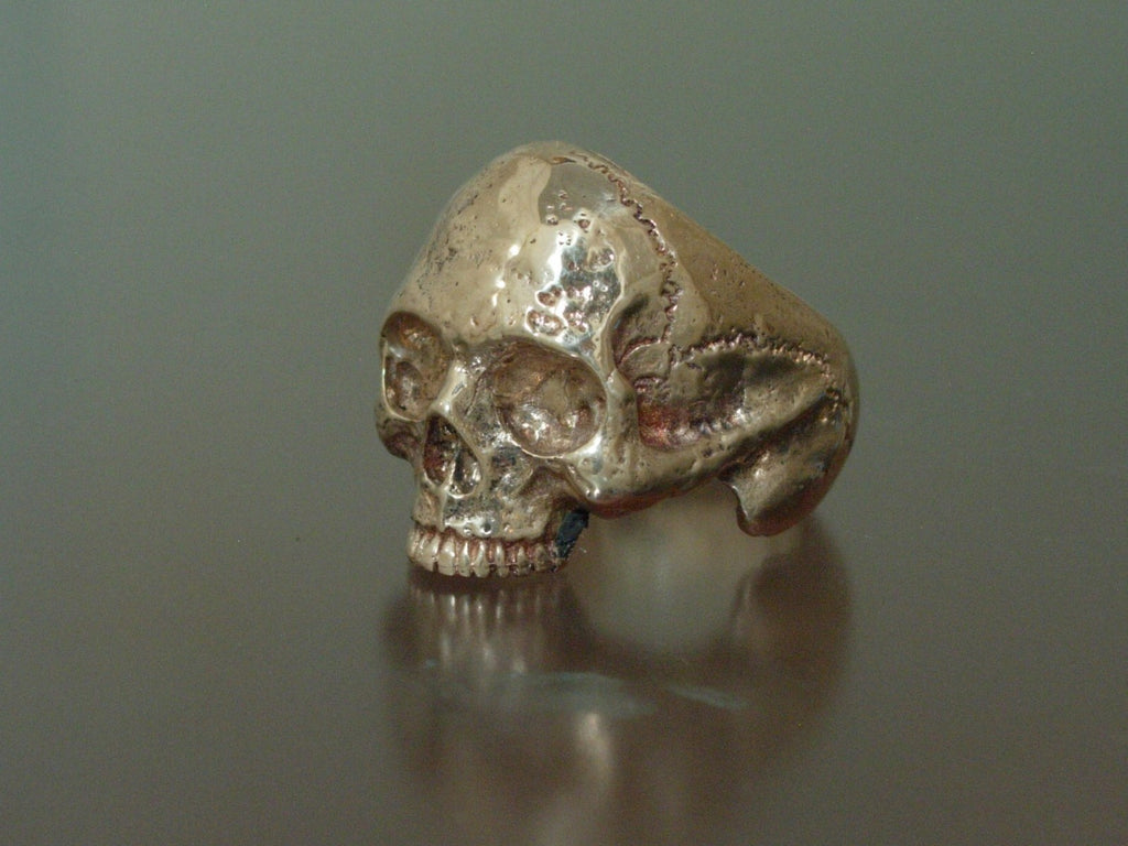 GLADIATOR EXTRA LARGE BRONZE SKULL RING HANDMADE