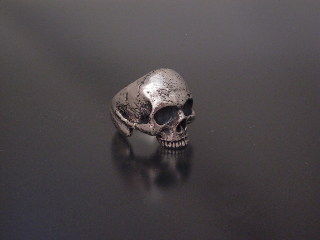 GLADIATOR EXTRA LARGE STERLING SKULL RING HANDMADE BIKER ROCKER  925 LTD