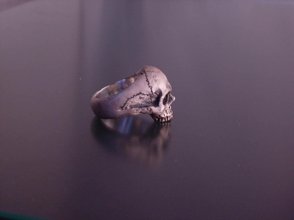  MENS STERLING SILVER SKULL RING! 925 HEAVY RING masonic handmade jewelry