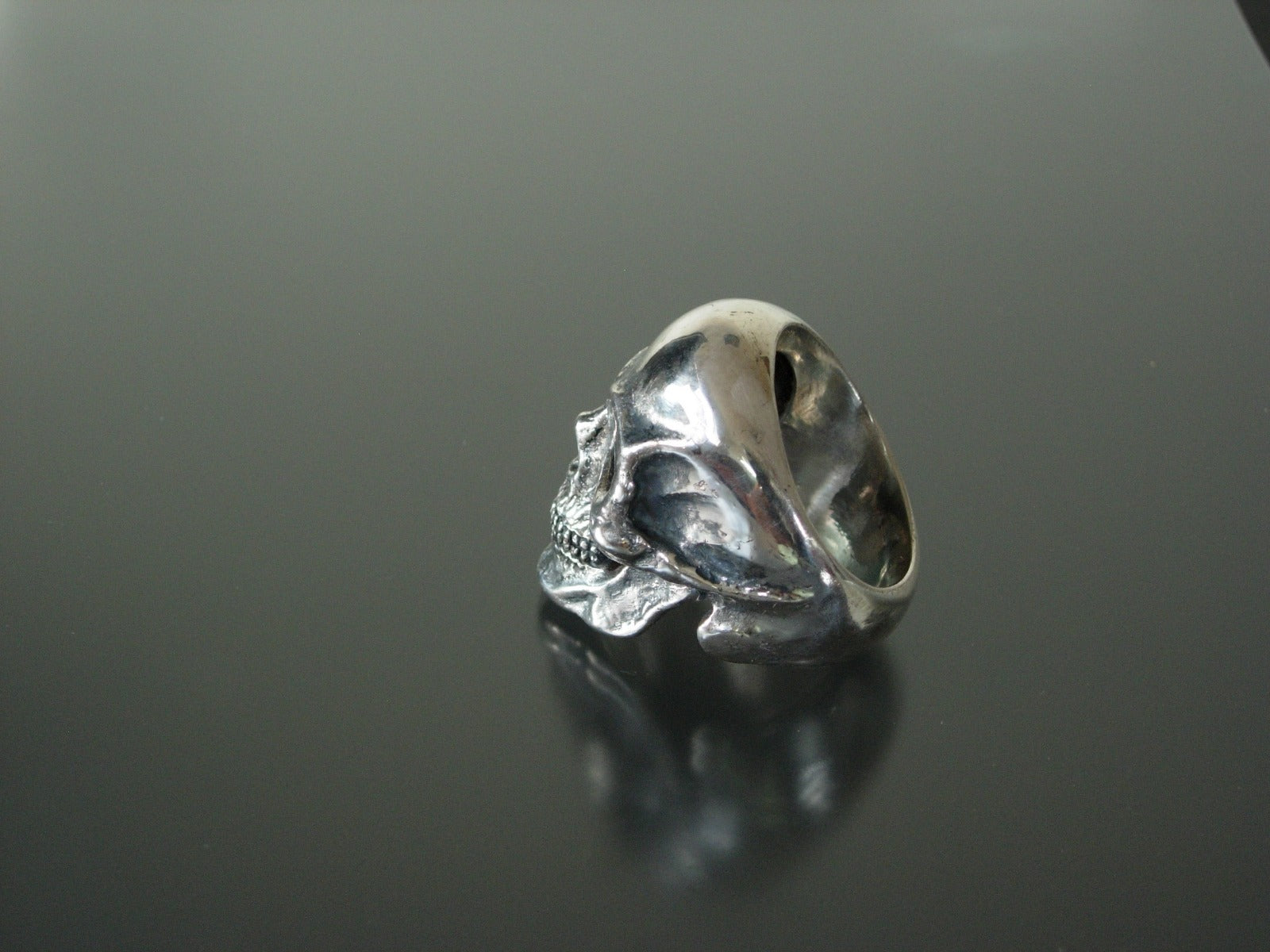  STERLING SILVER SKULL RING EXTRA LARGE SKULL RING HANDMADE 925 ANATOMICAL 