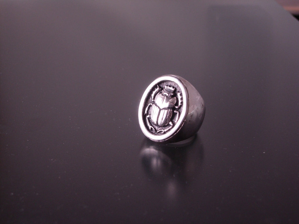 SCARAB RING SALE STERLING SILVER 925 EGYPTIAN RING  CUSTOM LTD