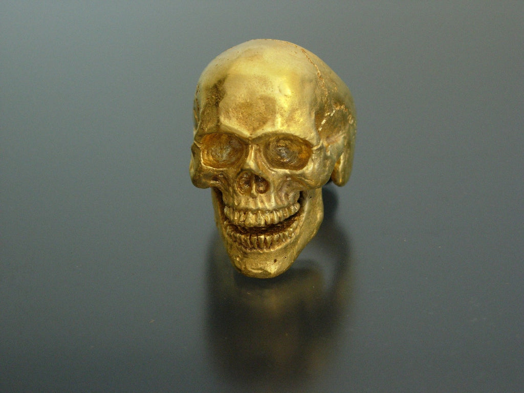 MENS SKULL RING Bronze Skull ring biker masonic  skull ring handmade masonic 