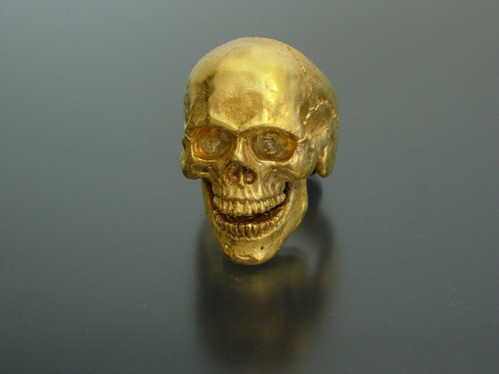 MENS SKULL RING Bronze Skull ring biker masonic  skull ring handmade masonic 