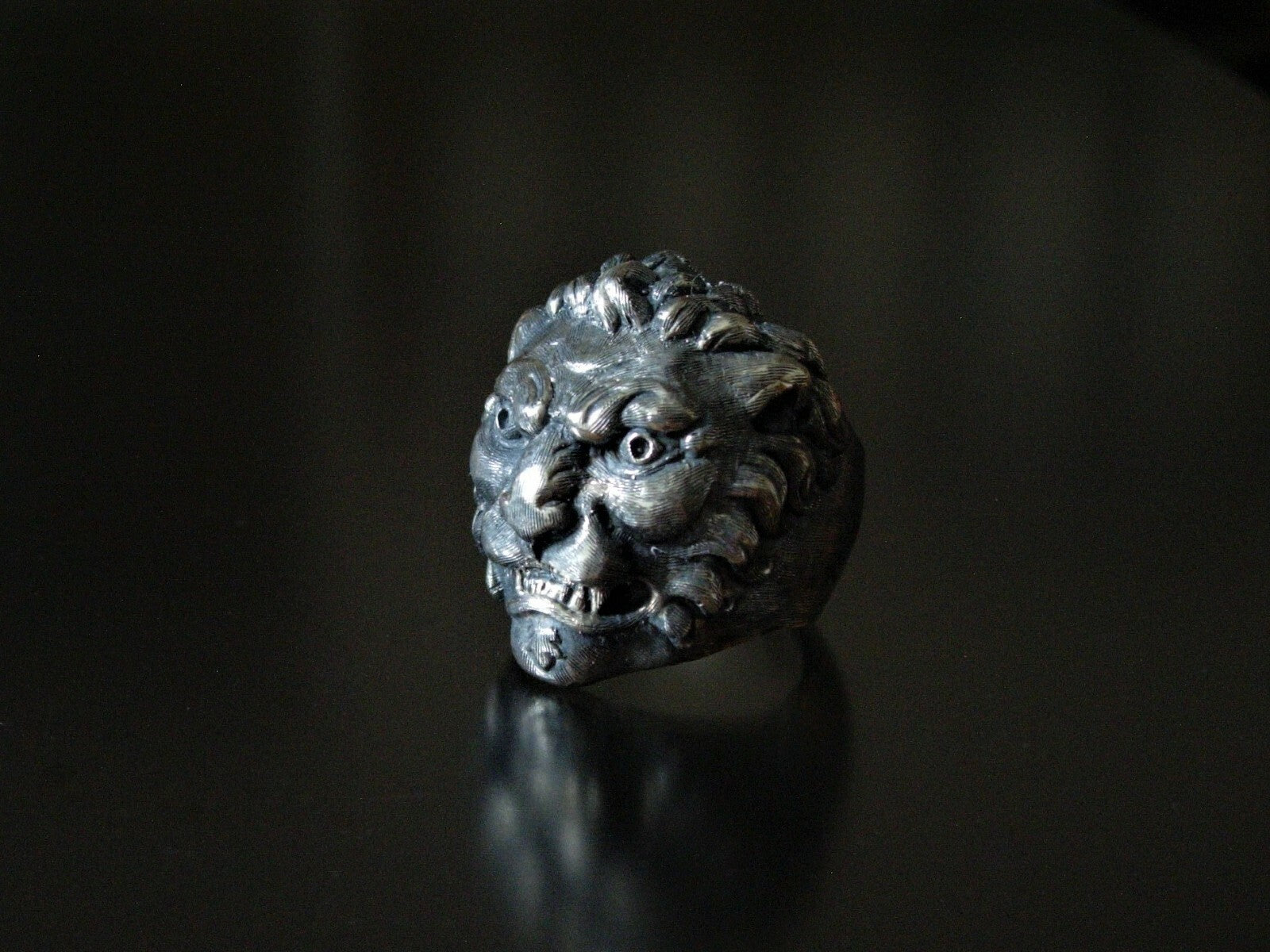ENGRAVED LION RING SALE STERLING SILVER LION RING  CUSTOM LTD