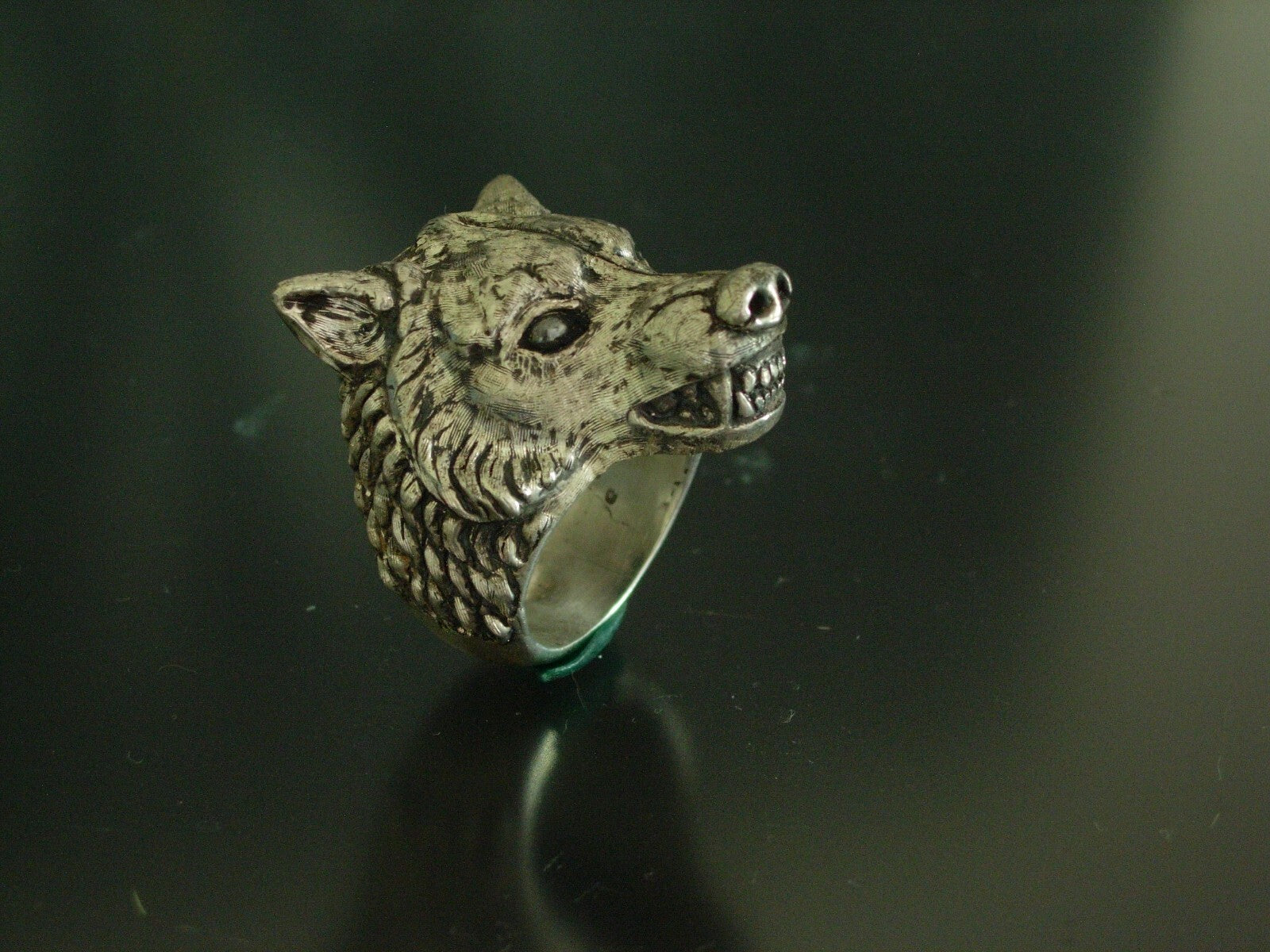 GIANT WOLF RING DIRE WOLF RING 925 70+ GRAMS