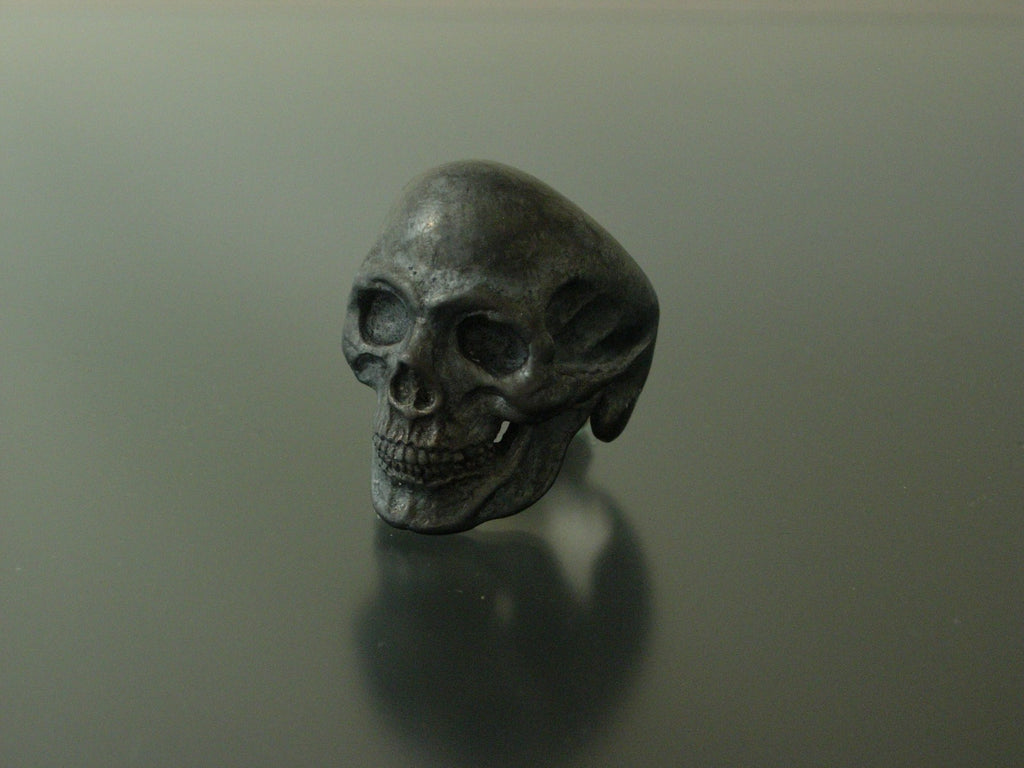 Extra Large GOLIATH sterling silver skull ring masonic biker handmade  925