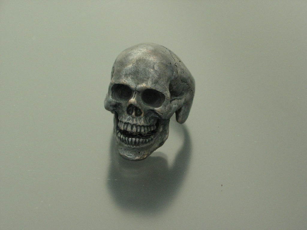 Sterling silver skull ring masonic jewelry 925 handmade USA handmade rings