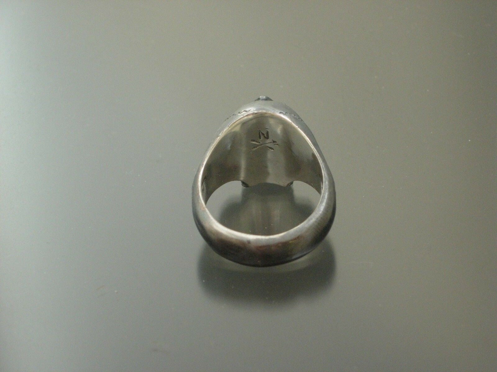  STERLING SILVER MASONIC SKULL RING ! Heavy solid 925 masonic handmade jewelry