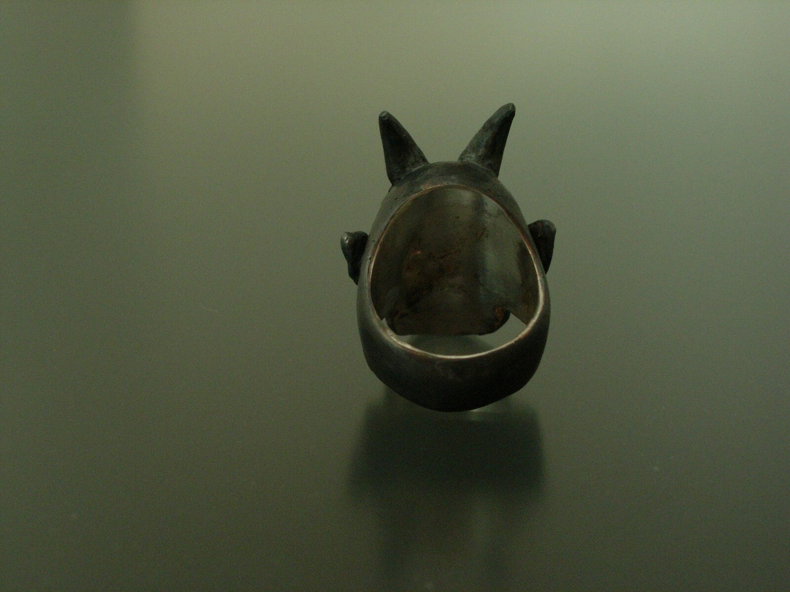 BLACK DEVIL RING 925  Handmade ONI RING 14K STERLING SILVER DEVIL MASONIC RING