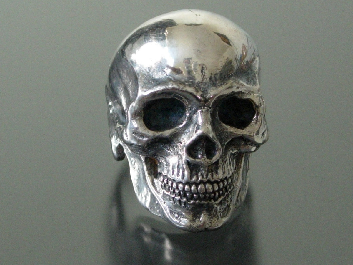  STERLING SILVER SKULL RING EXTRA LARGE SKULL RING HANDMADE 925 ANATOMICAL 