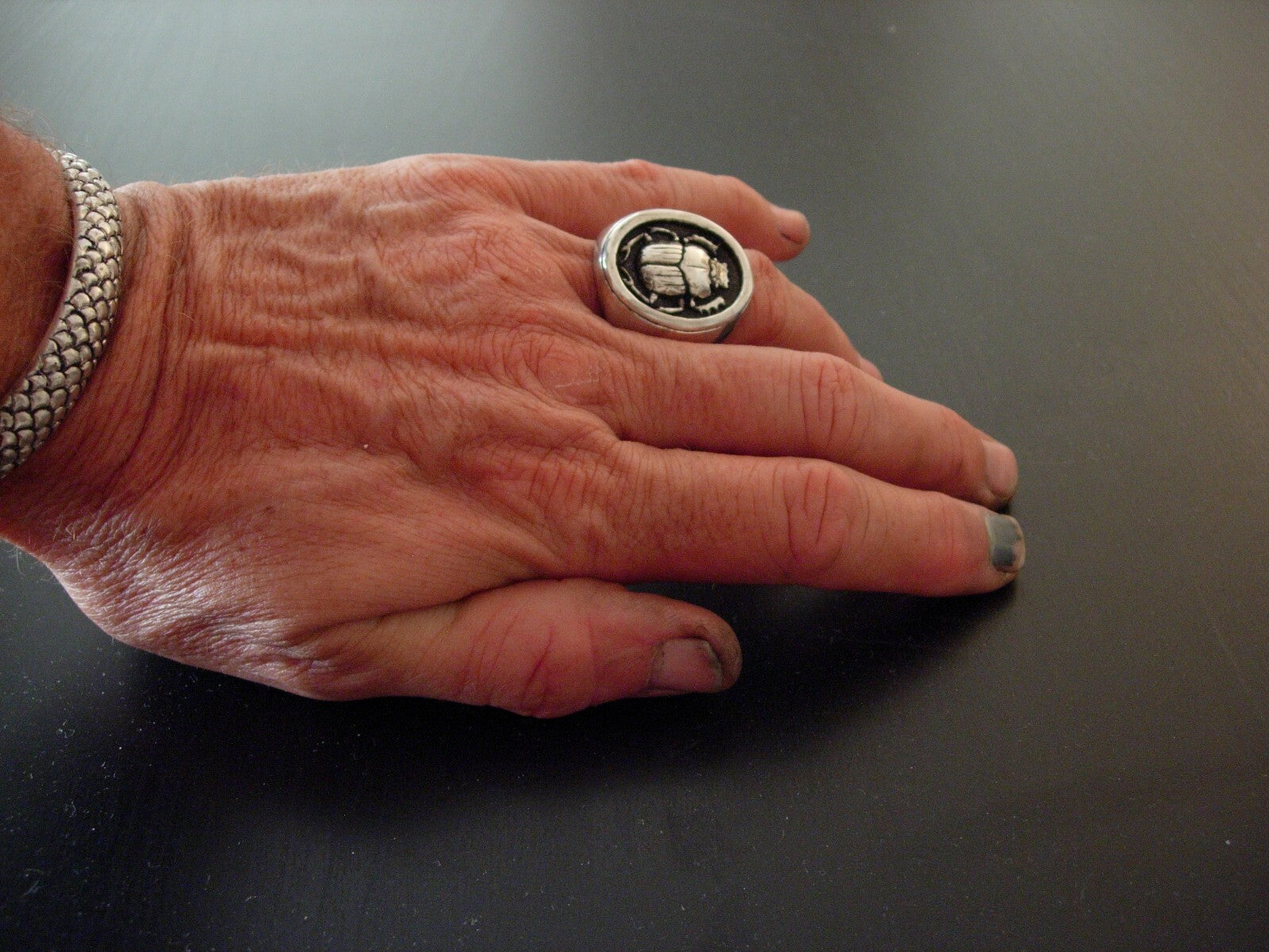 SCARAB RING SALE STERLING SILVER 925 EGYPTIAN RING  CUSTOM LTD