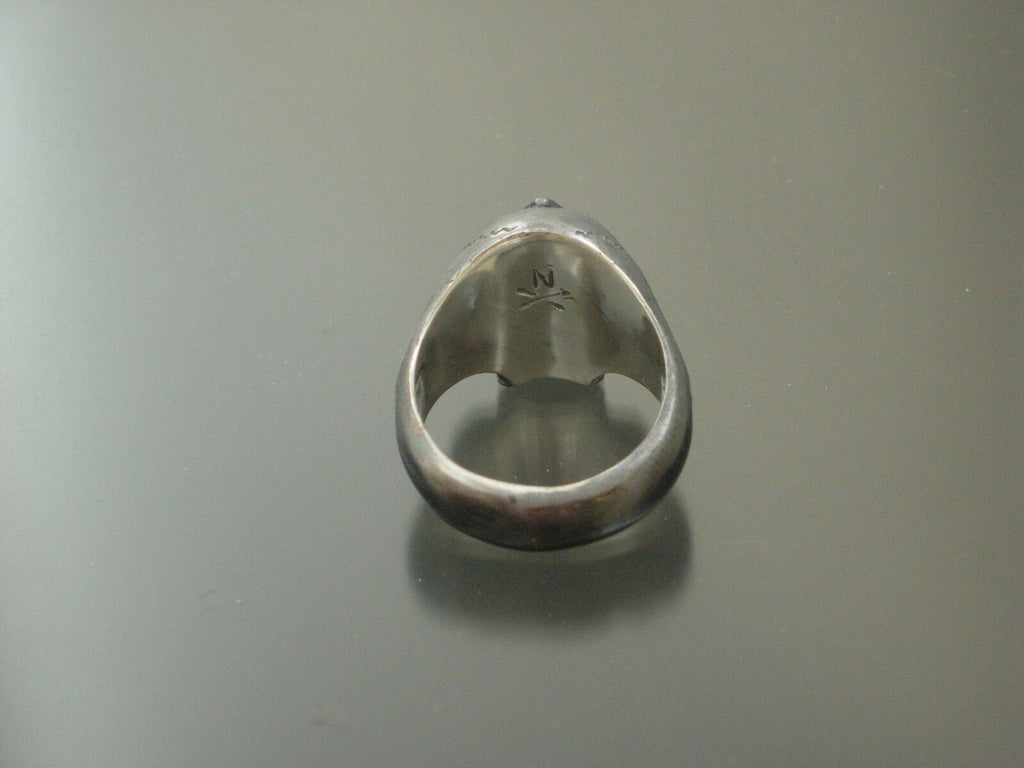 MENS STERLING SILVER SKULL RING! 925 HEAVY  masonic handmade jewelry.925