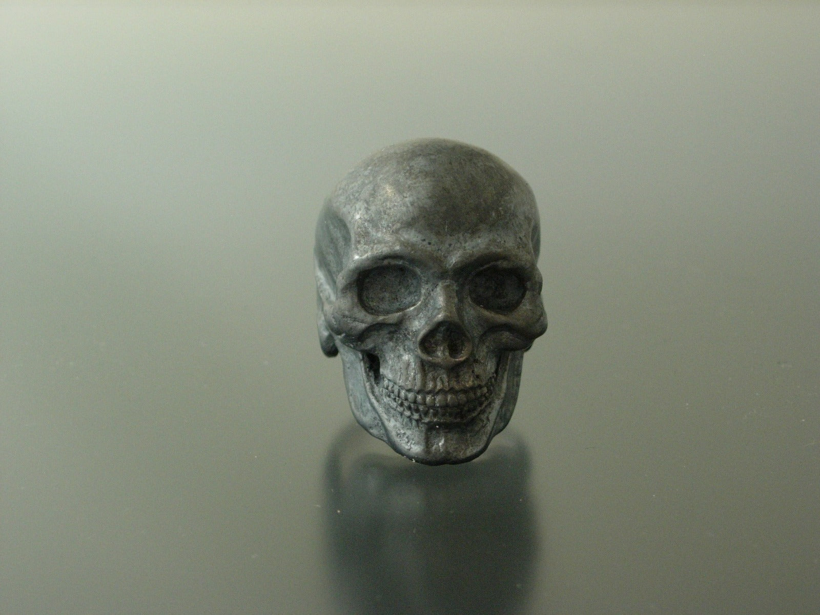 Extra Large GOLIATH sterling silver skull ring masonic biker handmade  925