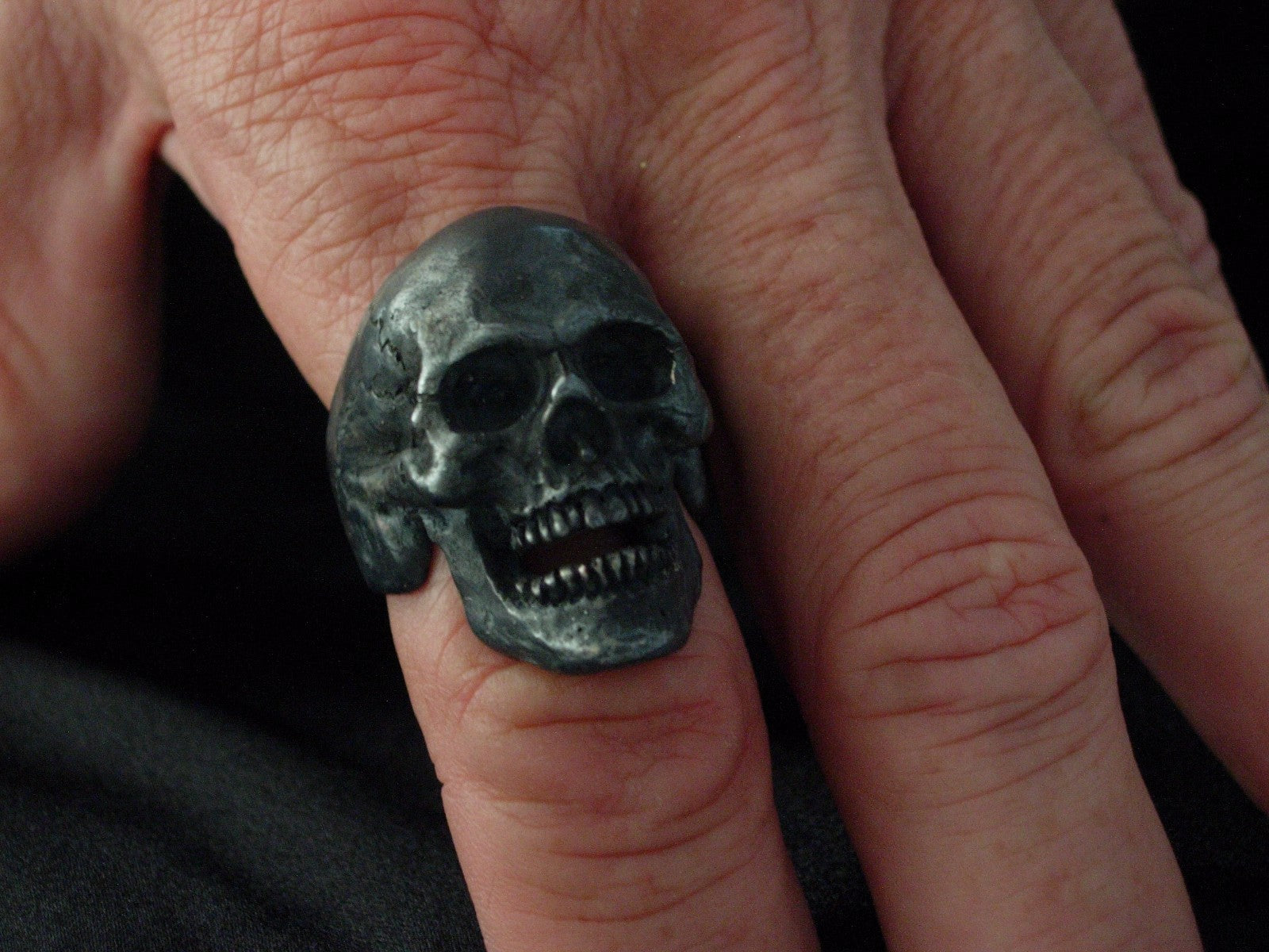 Sterling silver skull ring masonic jewelry 925 handmade USA handmade rings