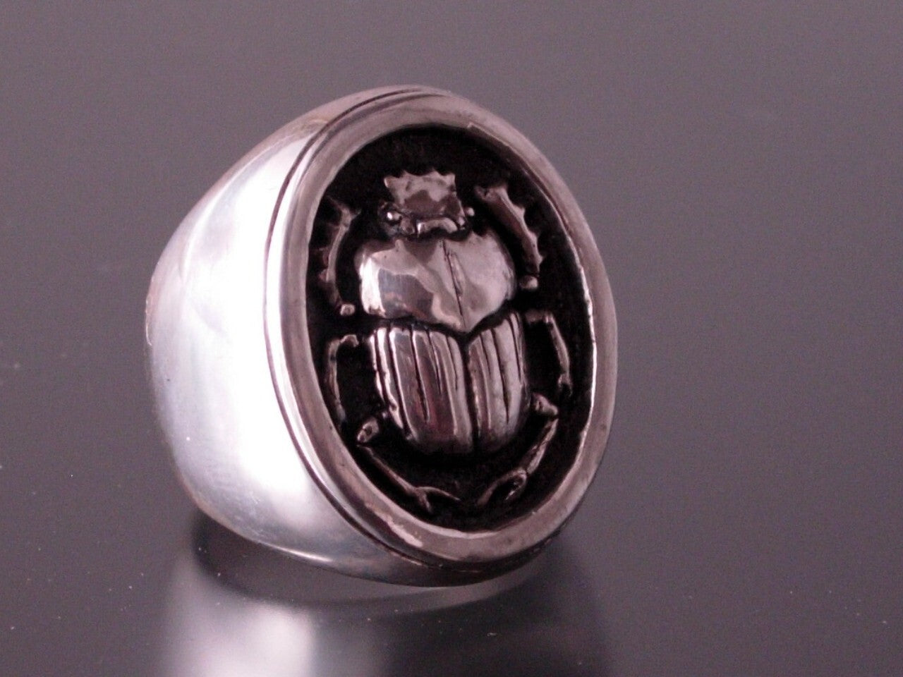 SCARAB RING SALE STERLING SILVER 925 EGYPTIAN RING  CUSTOM LTD