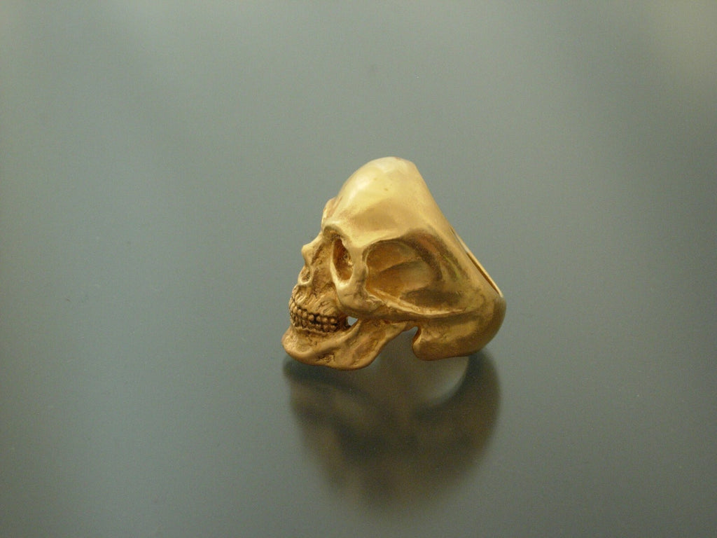 MENS SKULL RING Bronze Skull ring biker masonic  skull ring handmade masonic 