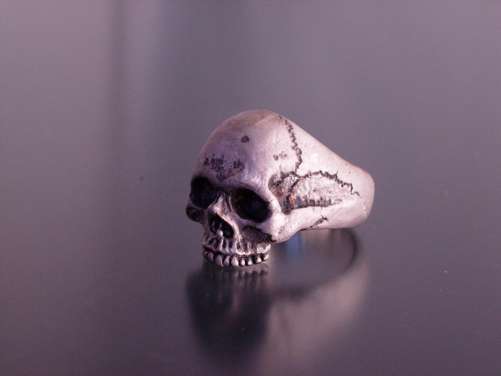  MENS STERLING SILVER SKULL RING! 925 HEAVY RING masonic handmade jewelry