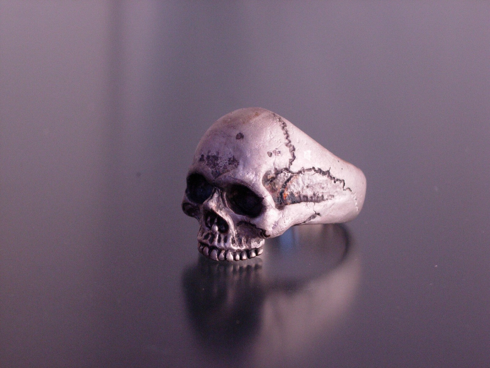  MENS STERLING SILVER SKULL RING! 925 HEAVY RING masonic handmade jewelry