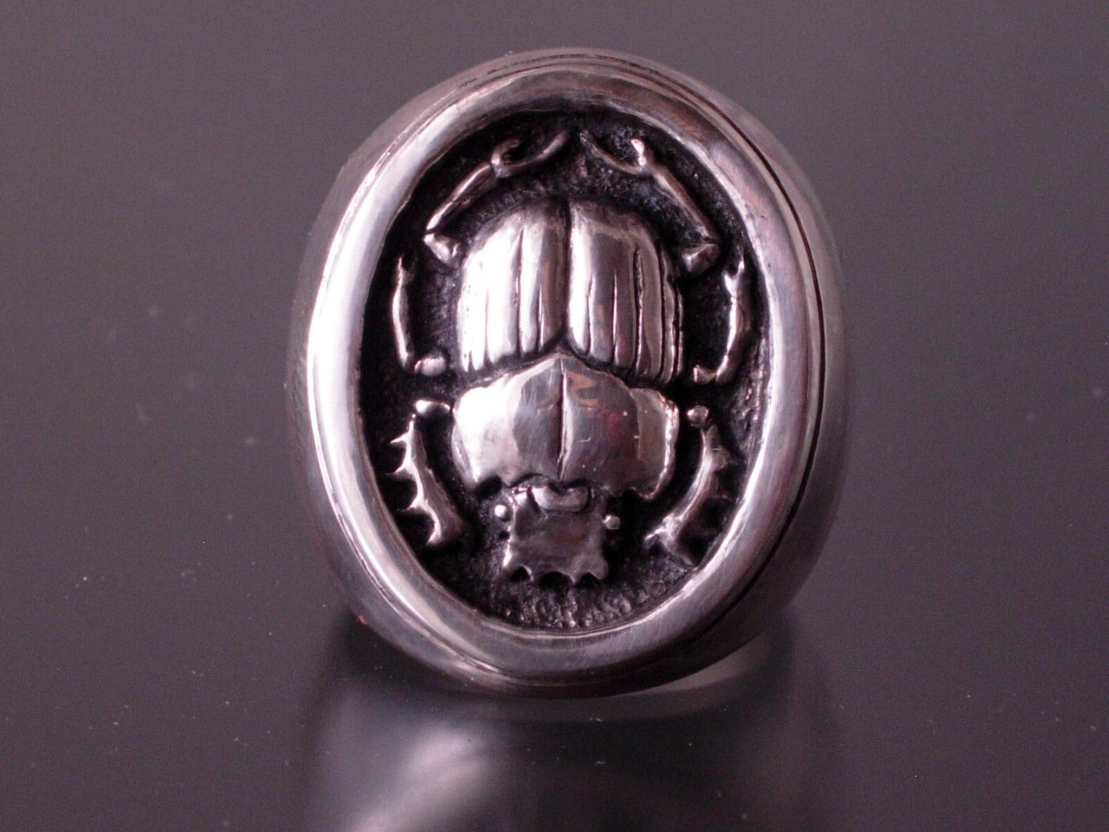 SCARAB RING SALE STERLING SILVER 925 EGYPTIAN RING  CUSTOM LTD